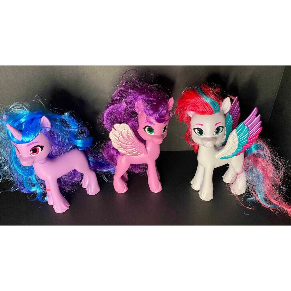 Lot of 3 My Little Pony Shining Adventures Princess Petals Zipp Izzy Figures